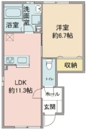 スウィートヒルズBの物件間取画像